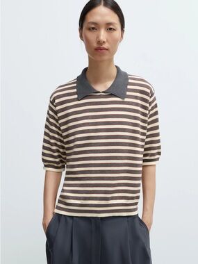 NWOT - Cordera organic cotton striped polo - OS